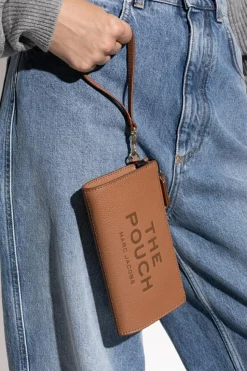 Marc Jacobs BRĄZOWY Torba do ręki z logo