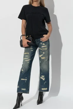 Marc Jacobs CZARNY Bawełniany t-shirt