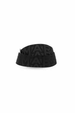 Marc Jacobs CZARNY Pas do torby z monogramem