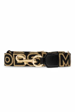Marc Jacobs CZARNY Pas do torby z logo