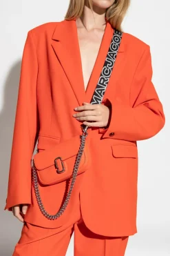 Marc Jacobs CZARNY Pas do torby z logo