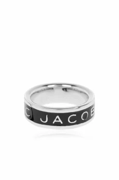 Marc Jacobs CZARNY Pierścień z logo