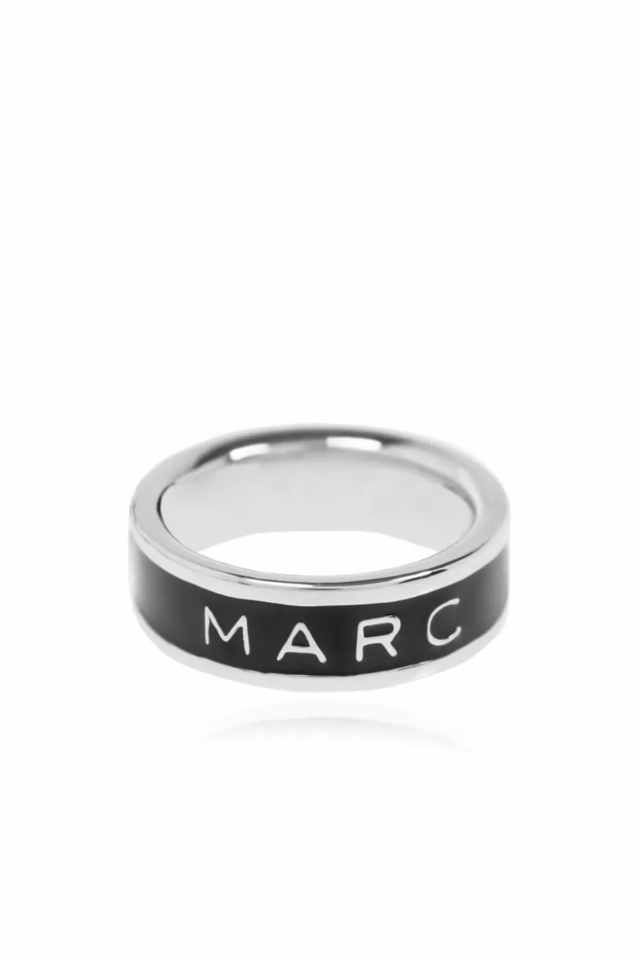 Marc Jacobs CZARNY Pierścień z logo
