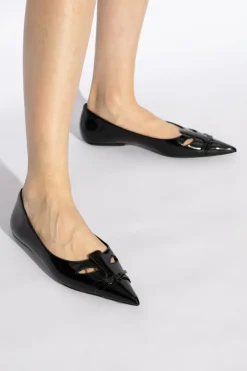 Marc Jacobs CZARNY Skórzane baleriny