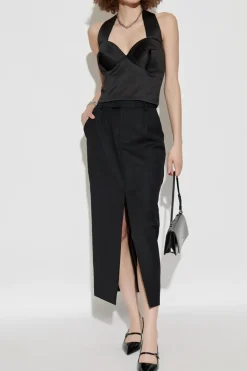 Marc Jacobs CZARNY Top na szyję