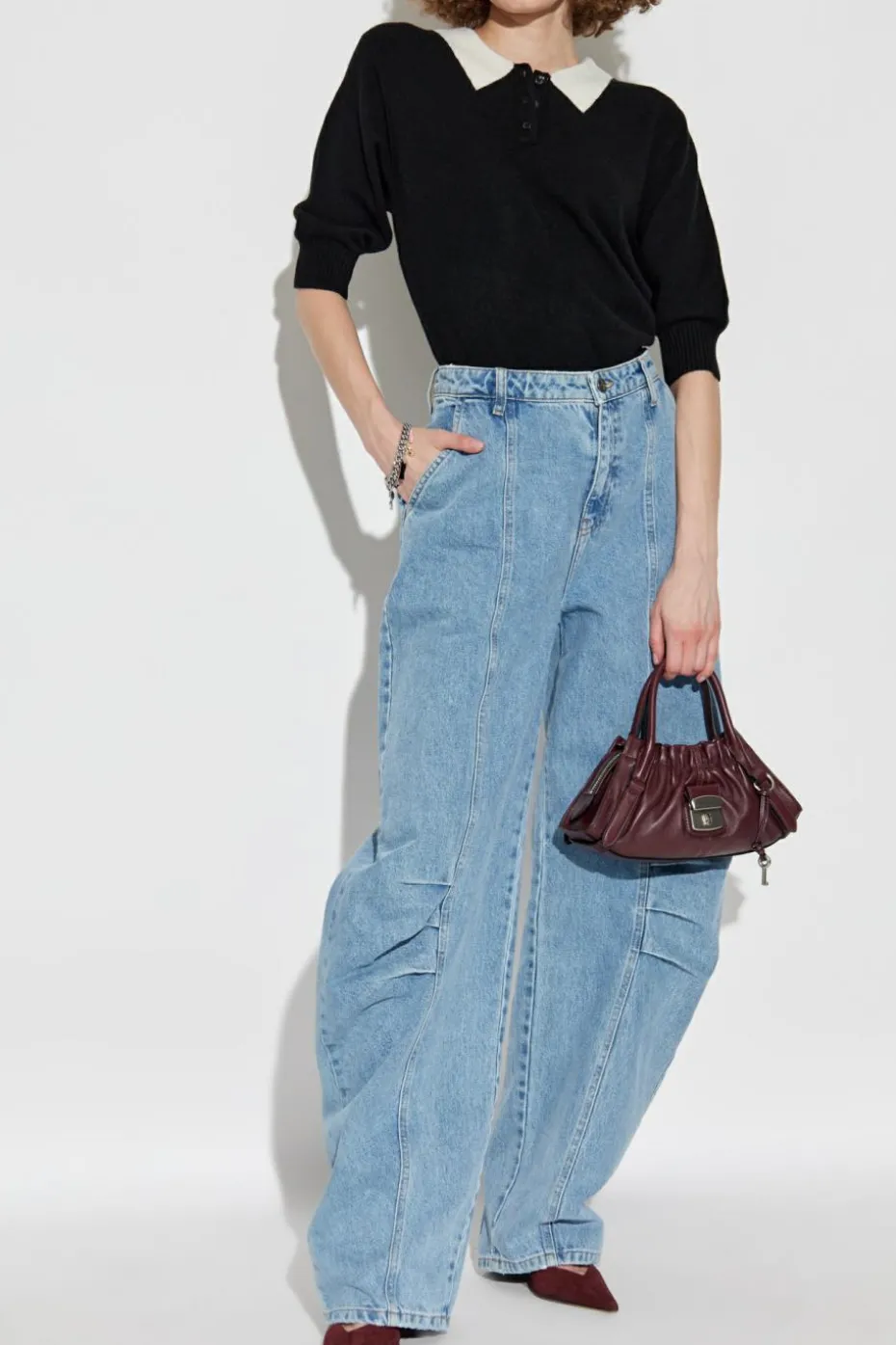 Marc Jacobs CZARNY Wełniane polo