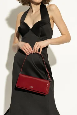 Marc Jacobs CZERWONY Skórzana kopertówka
