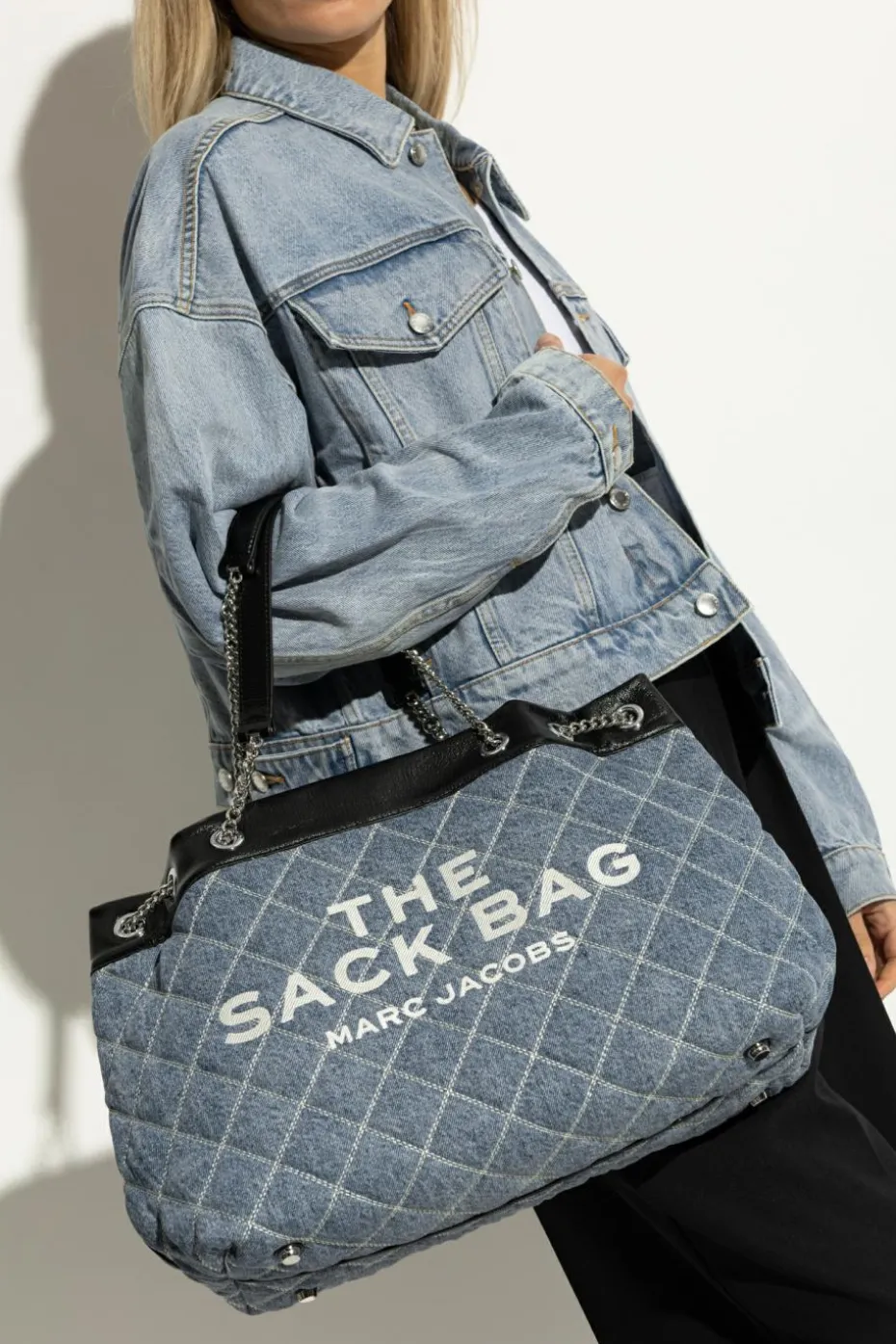 Marc Jacobs NIEBIESKI Torba na ramię `The Sack Bag Large`
