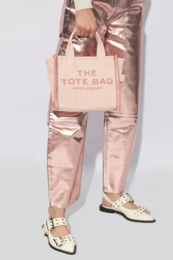 Marc Jacobs RÓŻOWY Żakardowa torba `Small The Tote Bag` typu 'shopper'
