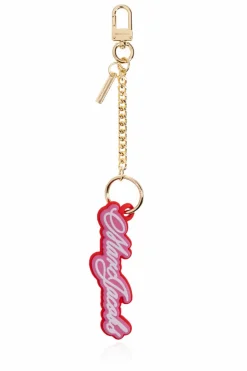 Marc Jacobs RÓŻOWY Brelok z logo