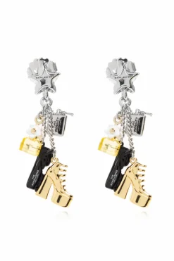 Marc Jacobs SREBRNY Kolczyki z zawieszkami