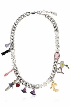 Marc Jacobs SREBRNY Naszyjnik z zawieszkami