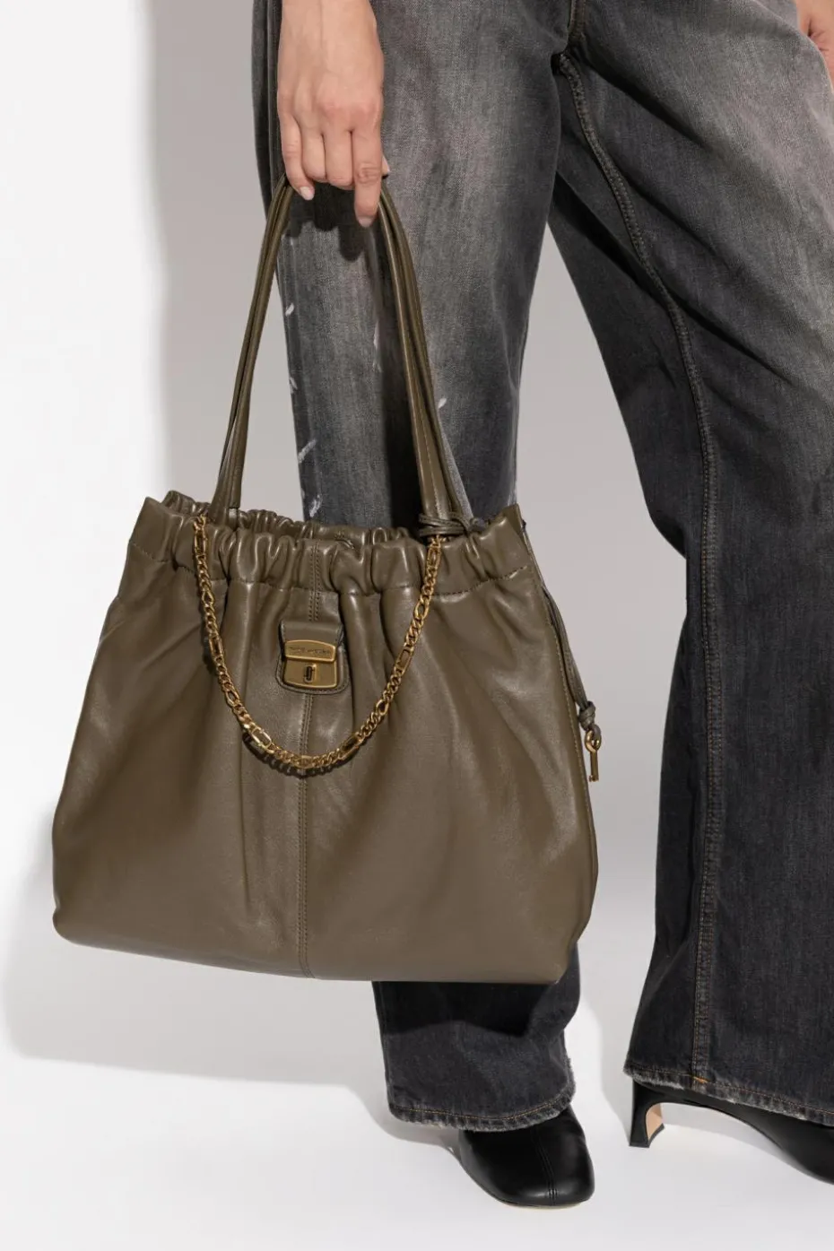 Marc Jacobs ZIELONY Skórzana torba