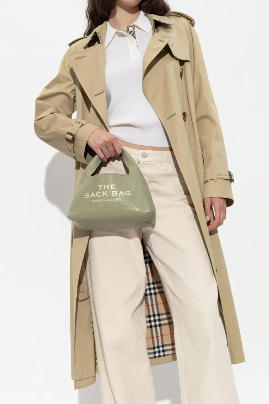 Marc Jacobs ZIELONY Torba do ręki `The Mini Sack Bag`