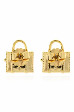 Marc Jacobs ZŁOTY Mosiężne kolczyki