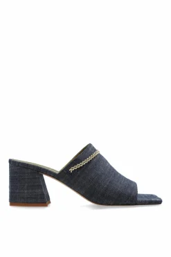 Maria Luca NIEBIESKI Klapki na obcasie