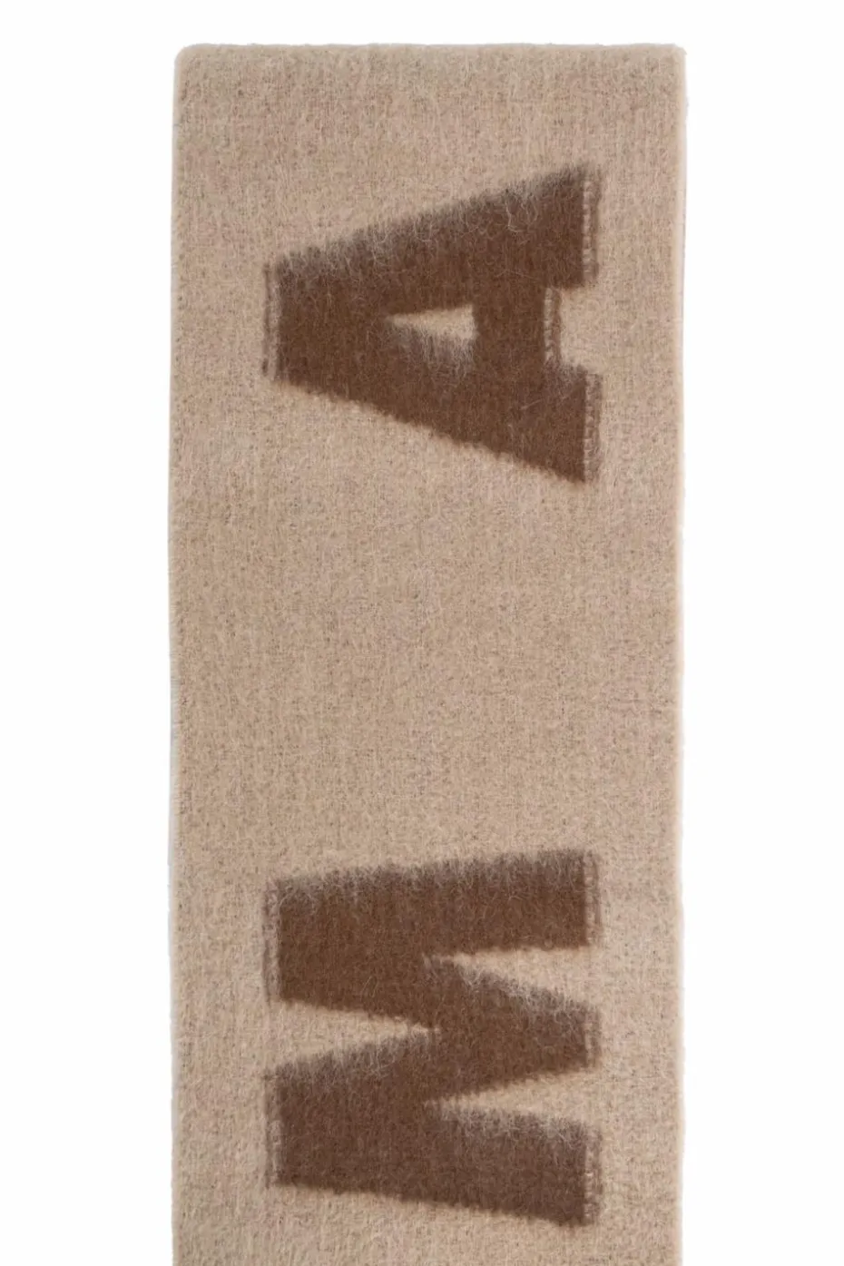 Marni beżowy Szal z logo