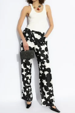 Marni BIAŁY Jedwabne spodnie