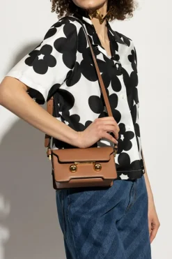 Marni BRĄZOWY Torba na ramię `Trunkaroo Mini`