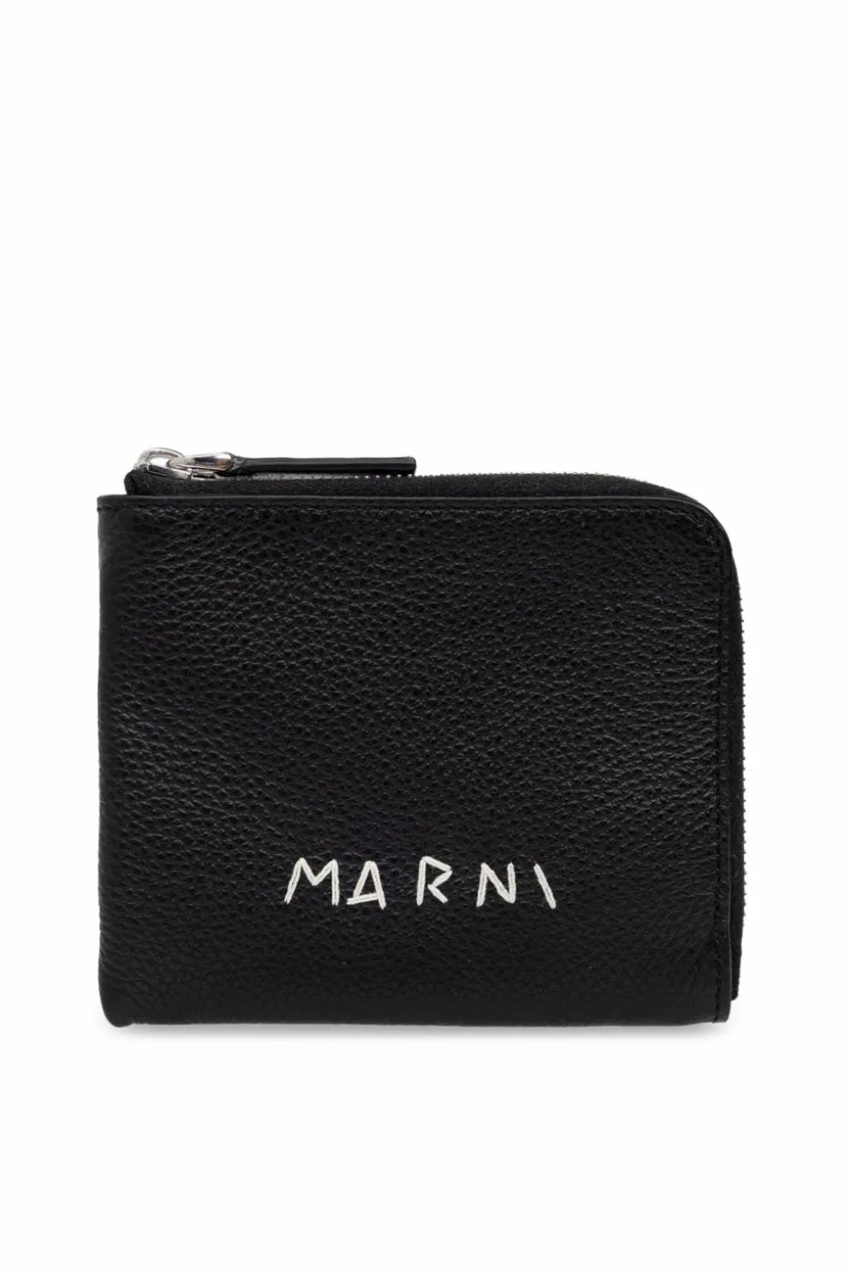 Marni CZARNY Portfel z logo