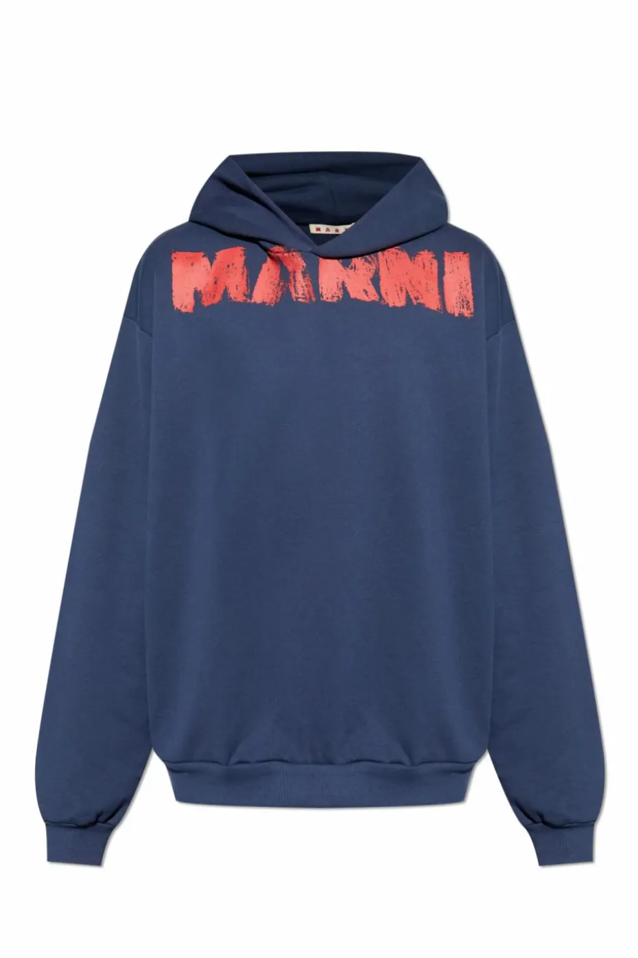 Marni GRANATOWY Bluza z kapturem