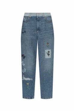 Marni NIEBIESKI Jeansy typu ‘wide leg’