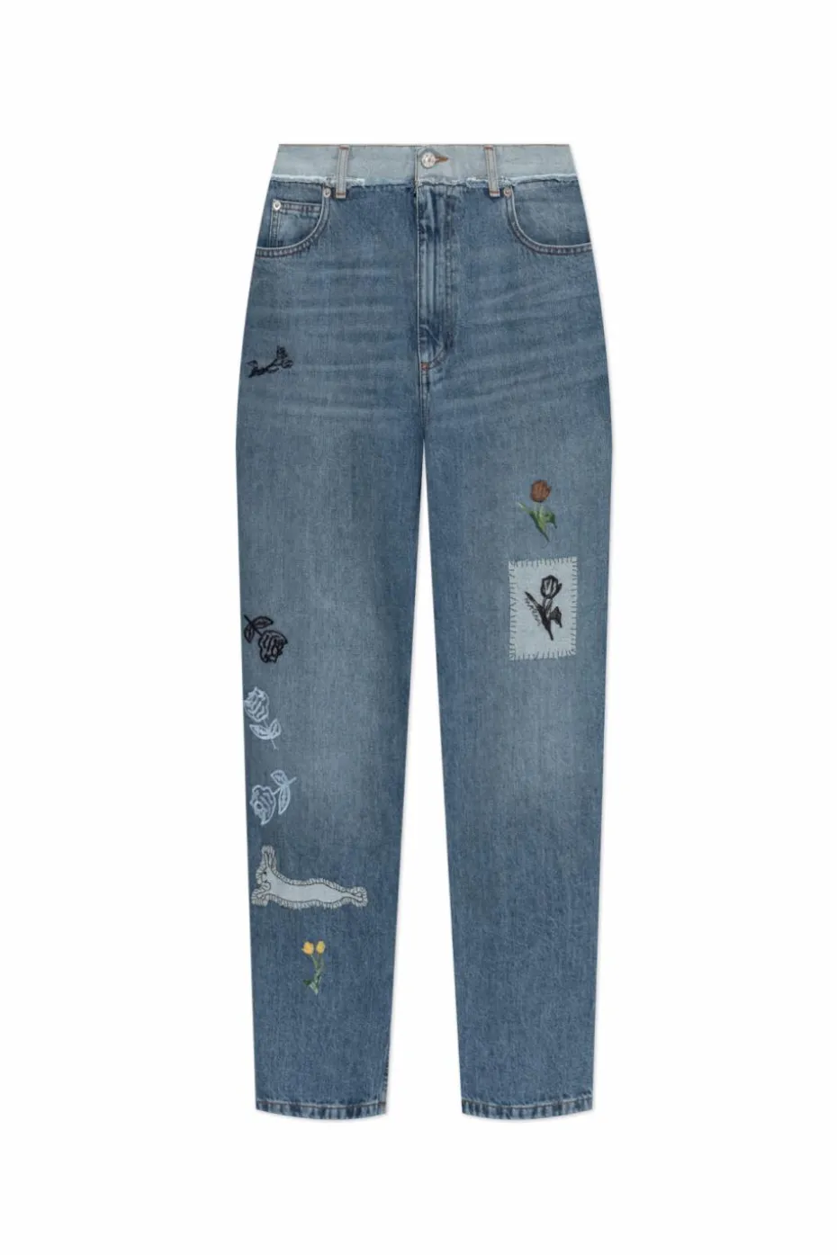 Marni NIEBIESKI Jeansy typu ‘wide leg’