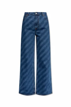 Marni NIEBIESKI Jeansy z wysokim stanem