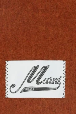 Marni POMARAŃCZOWY Szal z logo
