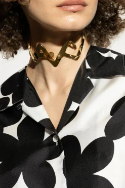 Marni ZŁOTY Mosiężny choker