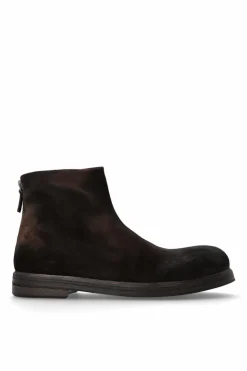Marsell BRĄZOWY Zamszowe buty za kostkę