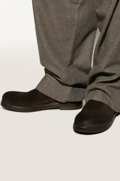 Marsell BRĄZOWY Zamszowe buty za kostkę