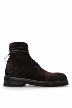 Marsell BRĄZOWY Zamszowe buty za kostkę