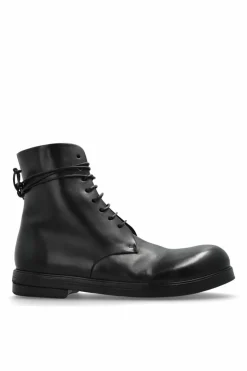 Marsell CZARNY Skórzane buty za kostkę