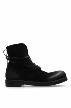 Marsell CZARNY Skórzane buty za kostkę ‘Zucca Zeppa Lace Up’
