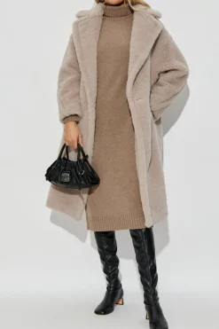Max Mara beżowy Kaszmirowa sukienka `Summer`