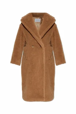 Max Mara beżowy Płaszcz z wielbłądziej wełny ‘Teddy’