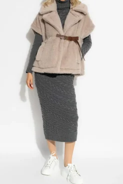 Max Mara beżowy Ponczo`Newabavo`