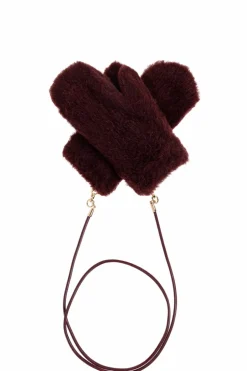 Max Mara BORDO Futrzane rękawiczki