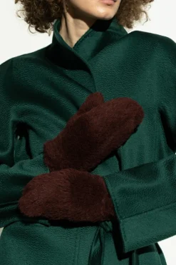 Max Mara BORDO Futrzane rękawiczki