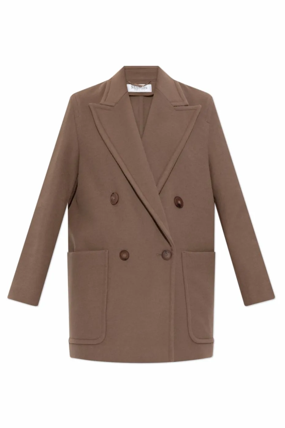 Max Mara BRĄZOWY Krótki płaszcz ‘Deletta’