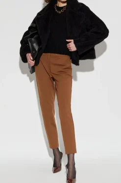 Max Mara CZARNY Futro `Oggeri`