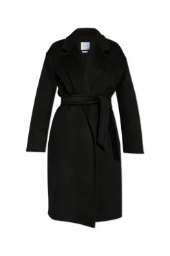 Max Mara CZARNY Kaszmirowy płaszcz `Melinda`