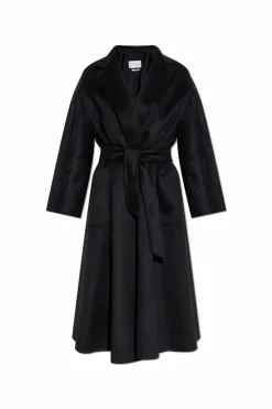 Max Mara CZARNY Kaszmirowy płaszcz `Ludmilla`
