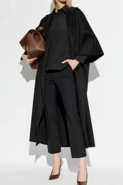 Max Mara CZARNY Płaszcz `Gitano`