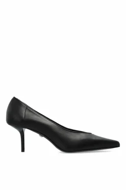Max Mara CZARNY Skórzane buty na obcasie