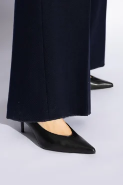 Max Mara CZARNY Skórzane buty na obcasie