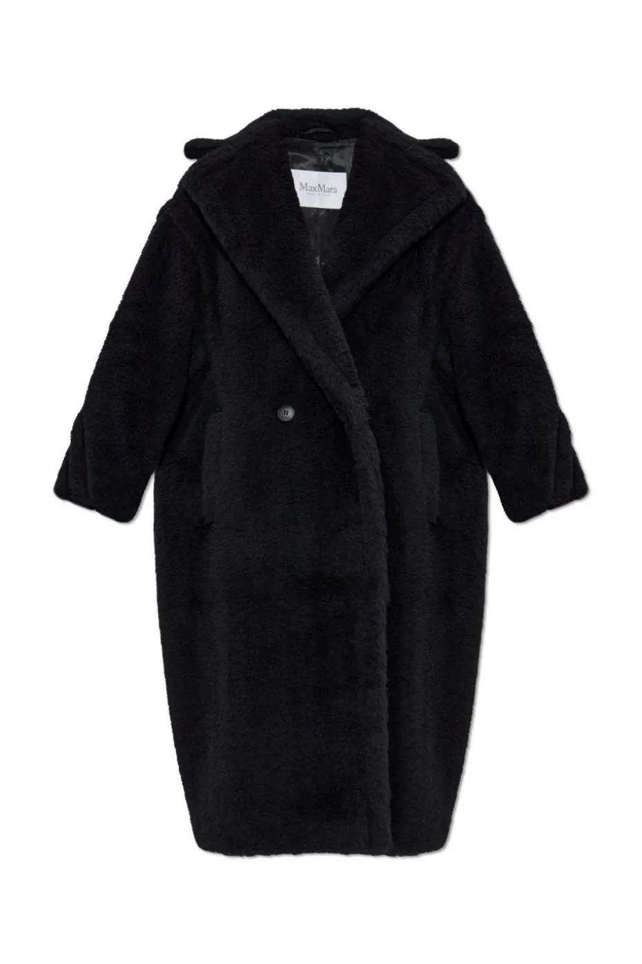 Max Mara CZARNY Wełniany płaszcz `Tedgirl`