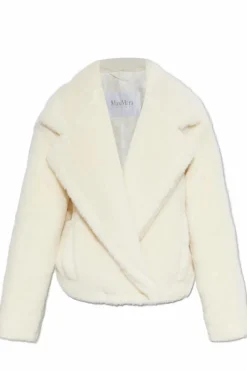 Max Mara kremowy Futro `Oggeri`