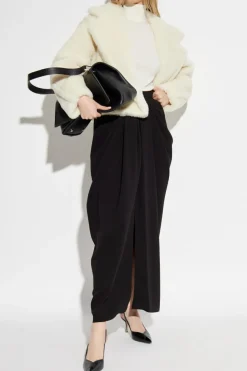 Max Mara kremowy Futro `Oggeri`